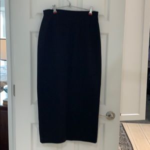 Black long pencil skirt